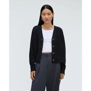 Everlane Black Cropped Cashmere Cardigan